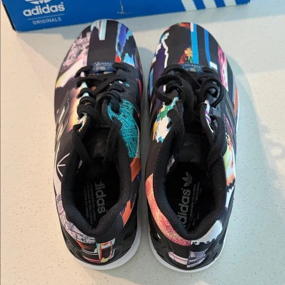 adidas Torsion Men’s Black Multicolor Graphic Sneakers - Picture 3 of 6